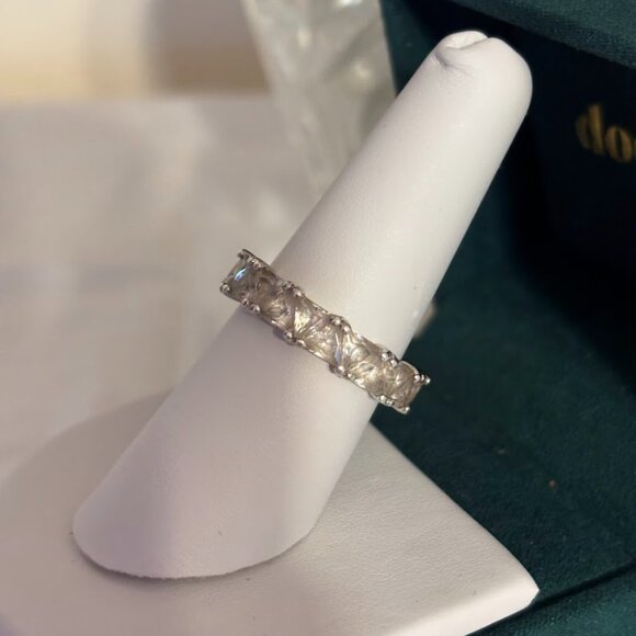 Dorsey Theodora Double Trillion Ring (White Sapphires) in Silver - size 8 - Picture 13 of 16